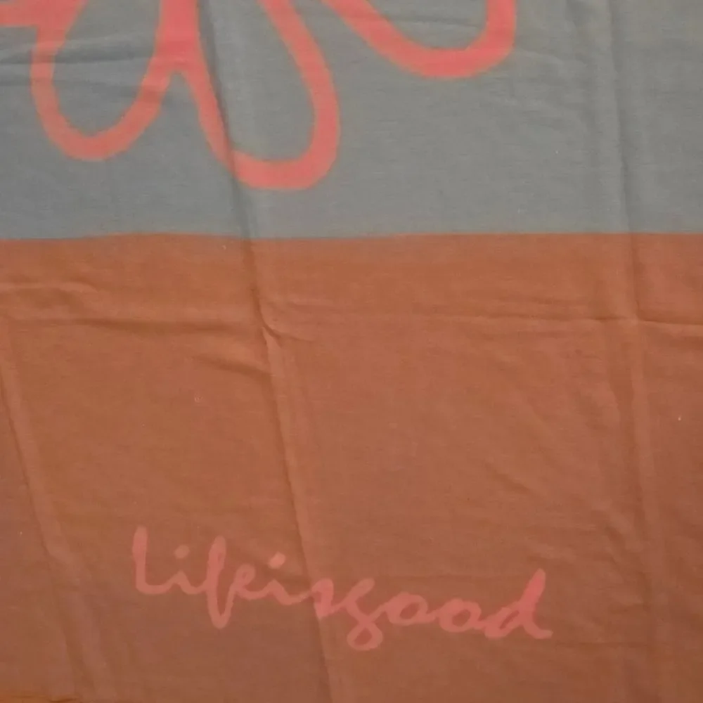Life is Good Cotton Throw Blanket Retro Boho 70s vibe NWOT
